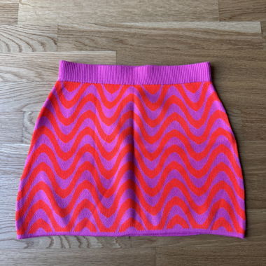 H&M Kurzer Strickrock pink-lila - Grösse XS