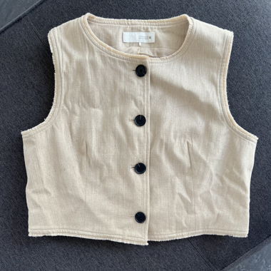 Beige Weste