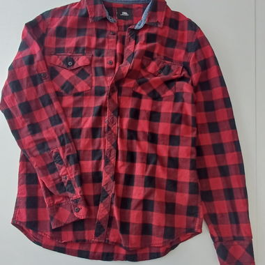 Camicia a quadri rosso e nero