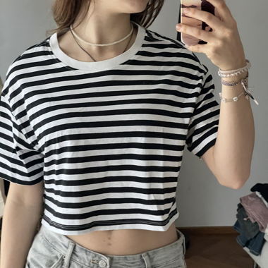 Striped crop top