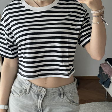 Striped crop top