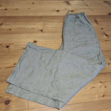 Pantalon en lin kaki XS
