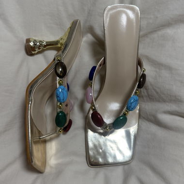 Women’s High Heels with Gemstone Details