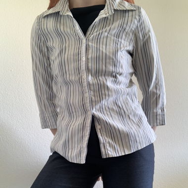 Striped blouse with 3/4 sleeves