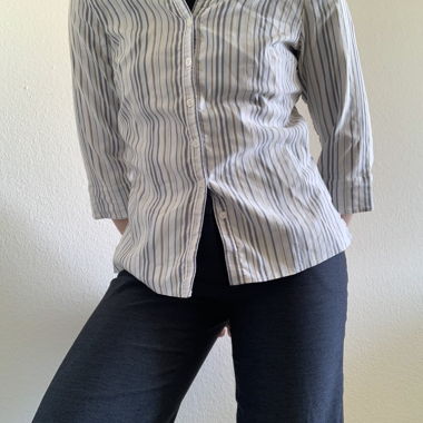 Striped blouse with 3/4 sleeves