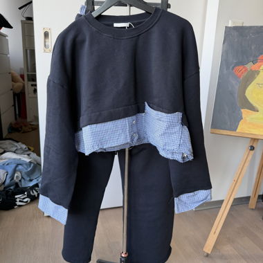 Pantaloni e top Zara blu scuro