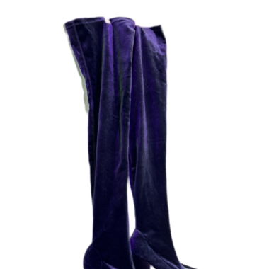 Bottes cuissardes en velours 