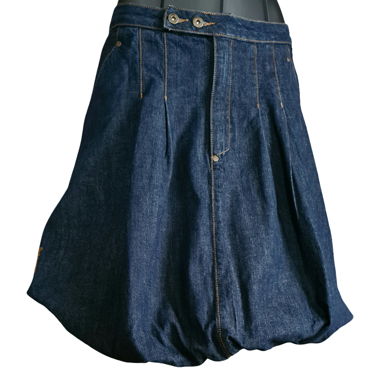 Nikita blue denim bubble skirt with pockets
