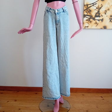 Baggy Jeans, M, blau