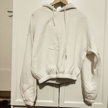 Bershka white hoodie Size L