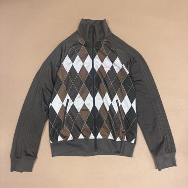 Adidas vintage checkered Track Jacket