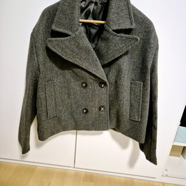 Caban-Jacke Anthrazit Grösse S - NEW