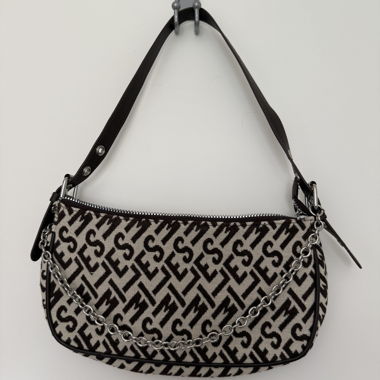 Pattern Shoulder Bag with Chain