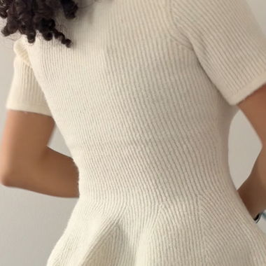 H&M Cream S Sweater – chic ribbed knit