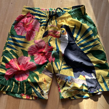 Tropical print swim shorts XL