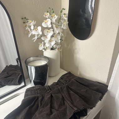 Jeans skirt with shorts