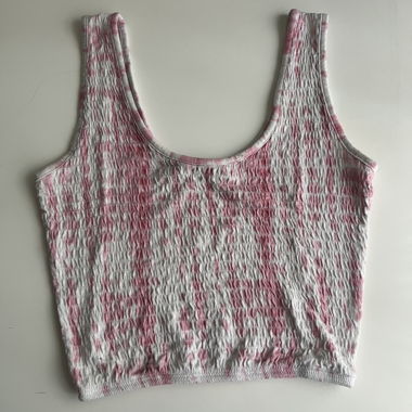 Pink-and-White Tank Top