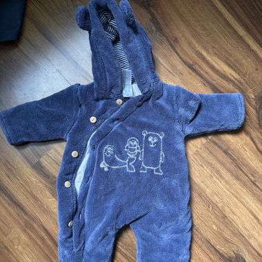 Combinaison bébé polaire bleue