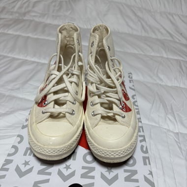 Converse Chuck 70 CDG Play cuore crema 40