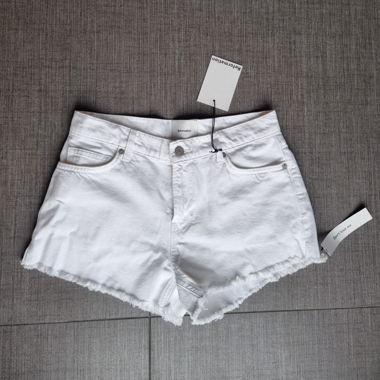White denim shorts Reformation