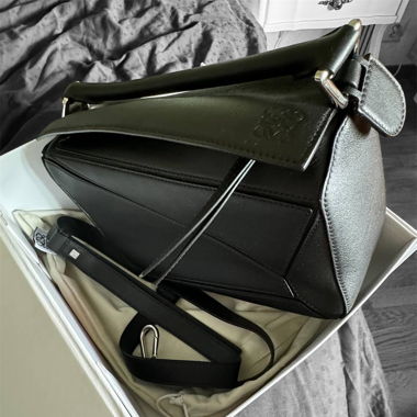 Loewe Leather Puzzle Bag Black