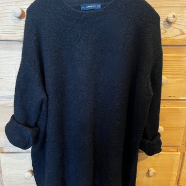Zara schwarzer Langpullover