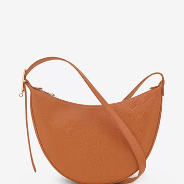 Longchamp Halbmondtasche aus genarbtem Leder