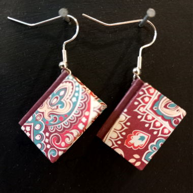 Handmade - Boucles d'oreilles livres