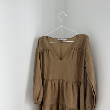 Zara Kleid Beige Braun