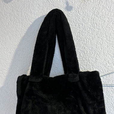 big black fluffy bag