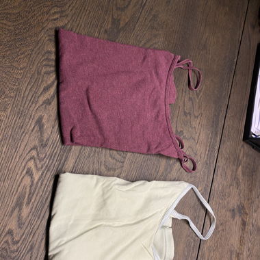 Tank Top in Green and Wine Red
