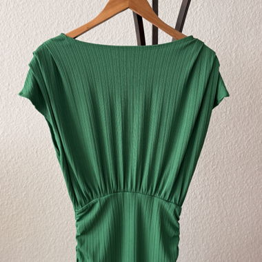 Robe plissée verte