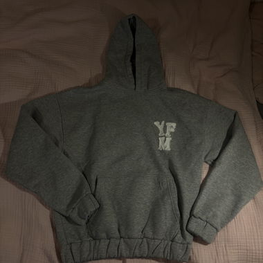 Sweat à capuche YFM en gris chiné