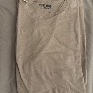 T-shirt beige Selected Homme