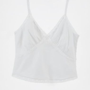 Top bianco con spalline