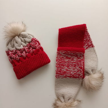 Strickset Mütze und Schal