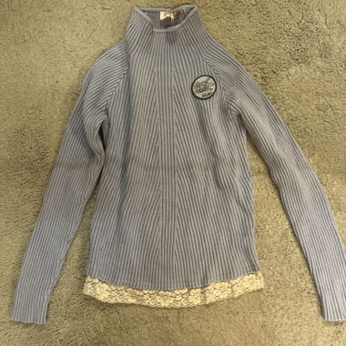 Turtleneck Sweater with Lace