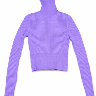 Maglione con collo alto lilla di ZARA