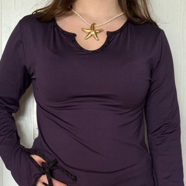 purple loongsleeve top