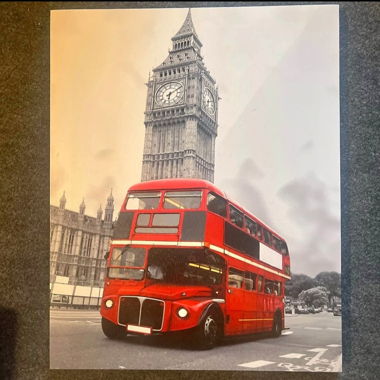 Tableau bus rouge Londres