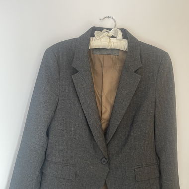 Veste tailleur oversize grise zara