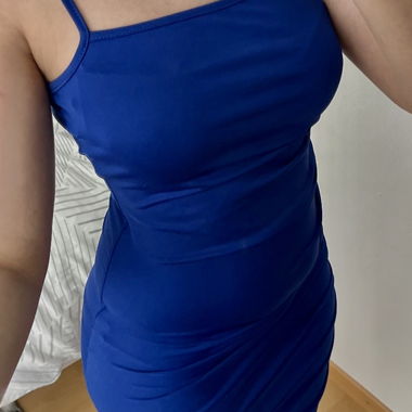 Abito midi blu reale
