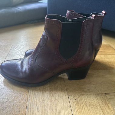 Bottines cheville bordeaux