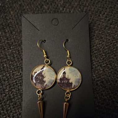Boucles d'oreilles alternatives gothiques "Castle"