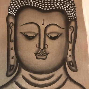 Toile peinte à la main Bouddha 