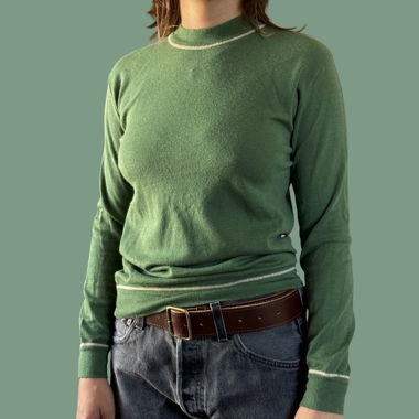 IRGE grüner Longsleeve Pullover Grösse S