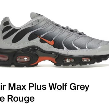 Nike Air Max Plus Wolf Grey Picante rosso