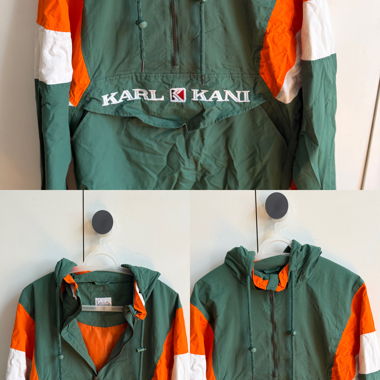 Karl-Kani-Jacke grün/orange