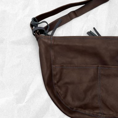 Vintage Schultertasche aus Leder handgemacht