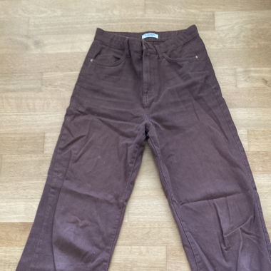 Brown wide leg jeans 